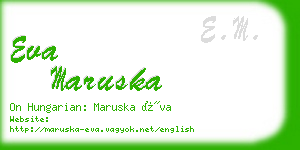 eva maruska business card